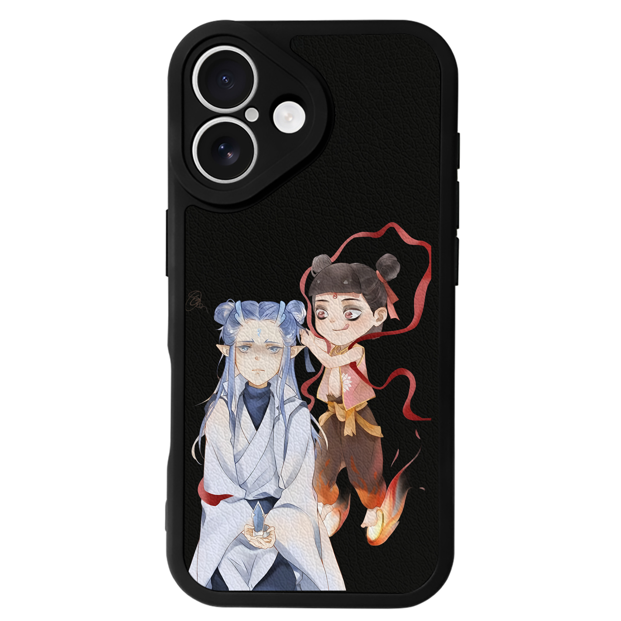 （画像用） Ne Zha 2 ナタ 魔童の大暴れ 【iPhone 16シリーズ対応】シリコンスマホケース（レザー調） 材質：シリコン